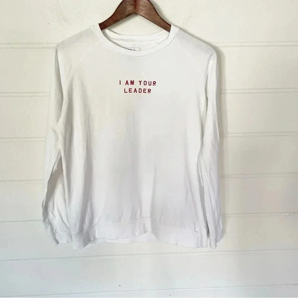 Zoe Karssen Tops - Zoe Karssen Women’s Embroidered White Long Sleeve Tee Size Small